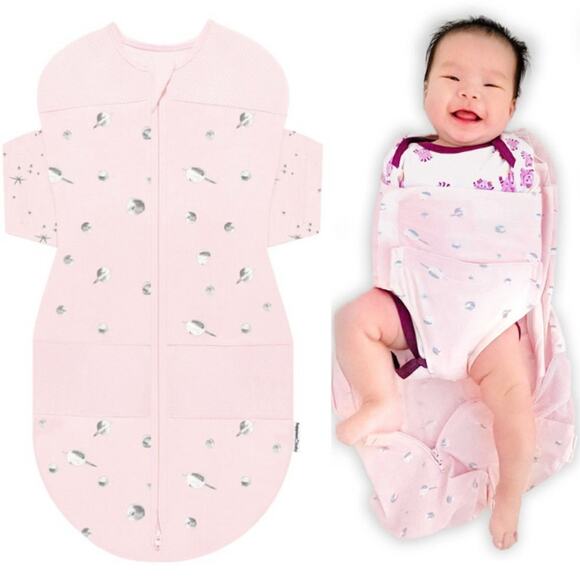 Happiest Baby Girls‎ SNOO Planet Sleep Sack Wearable Blanket Swaddle 4-6M L Pink - Picture 1 of 10